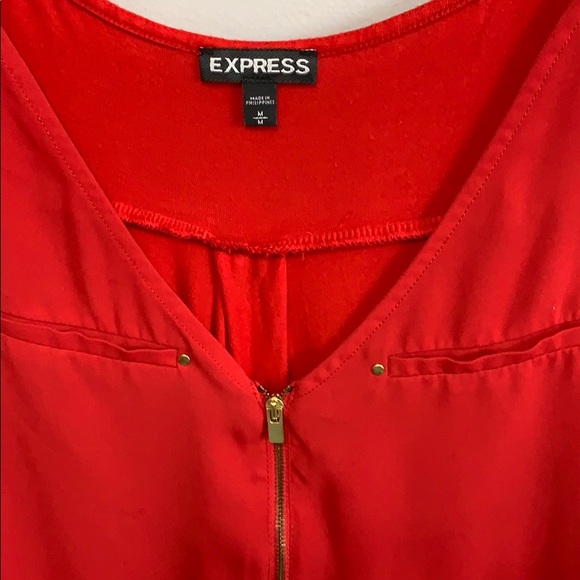 Express Red Blouse Top - Picture 2 of 4